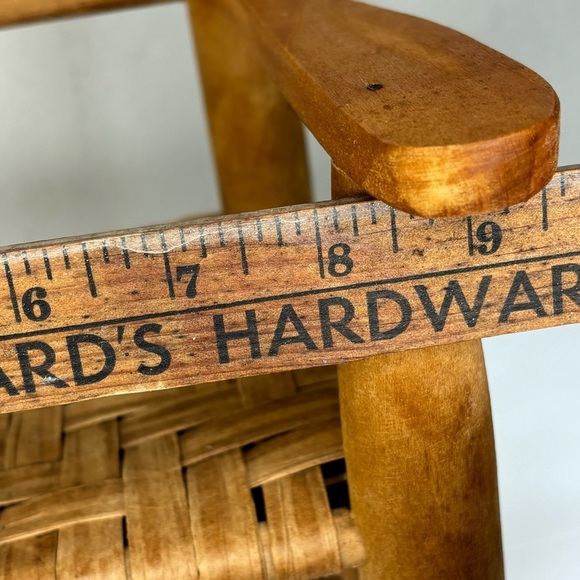 Handmade Wood Rocking Chair made for American Girl Doll Hand Woven Seat 12X16X9” - Picture 7 of 12